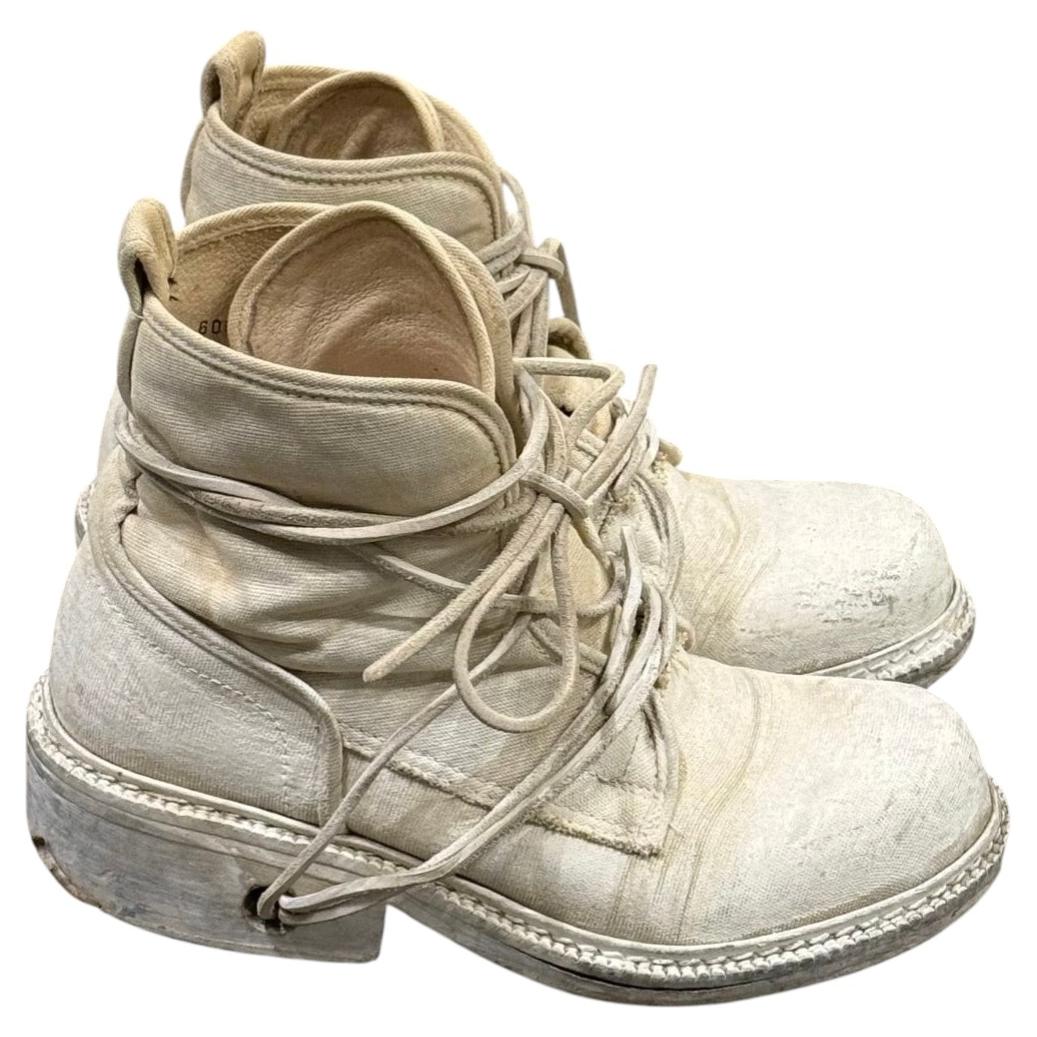 1990s Dirk Bikkembergs distressed leather lace-through boots