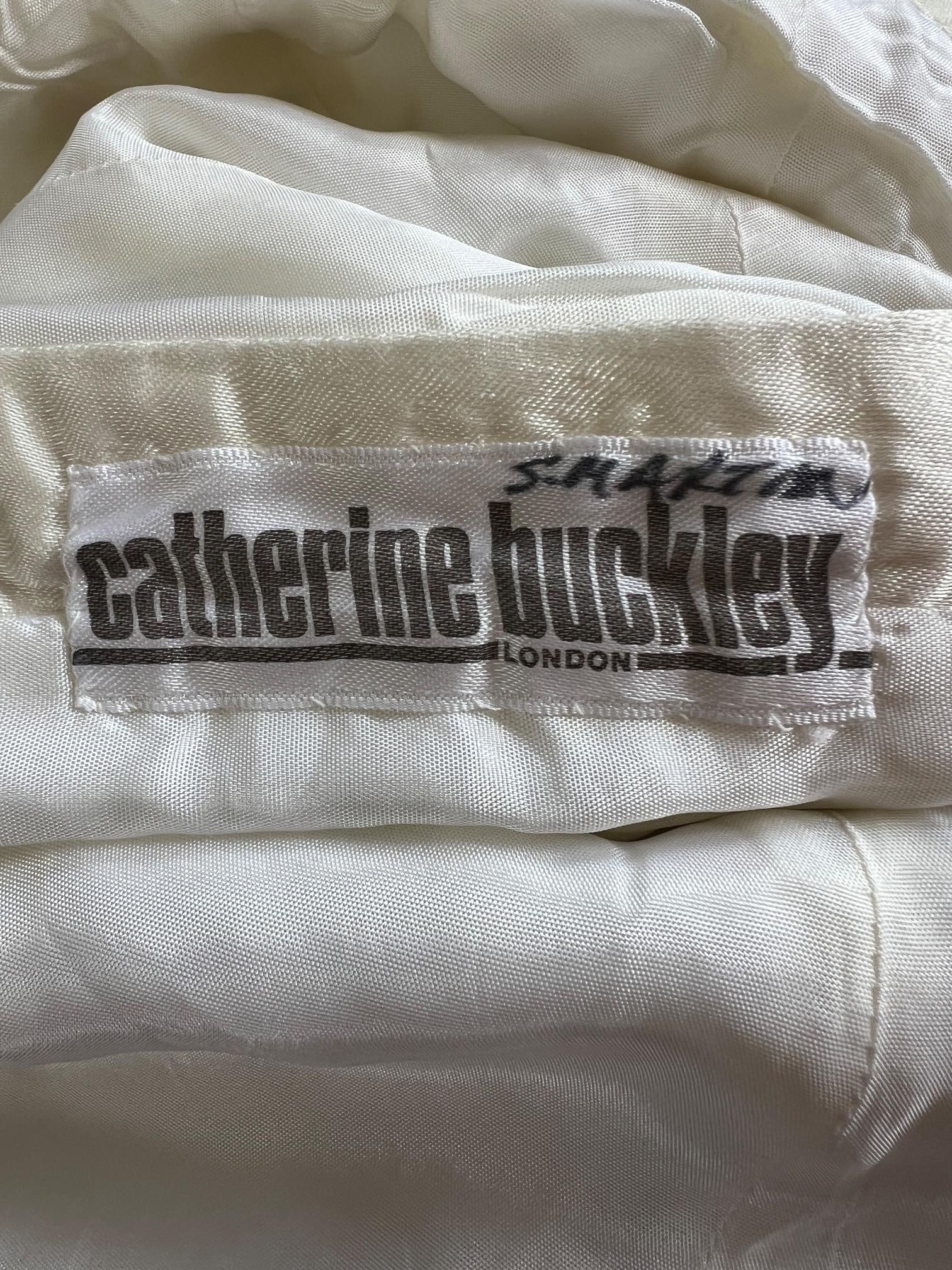 1990s Documented Catherine Buckley Rose Print Lace Wedding Suit 5