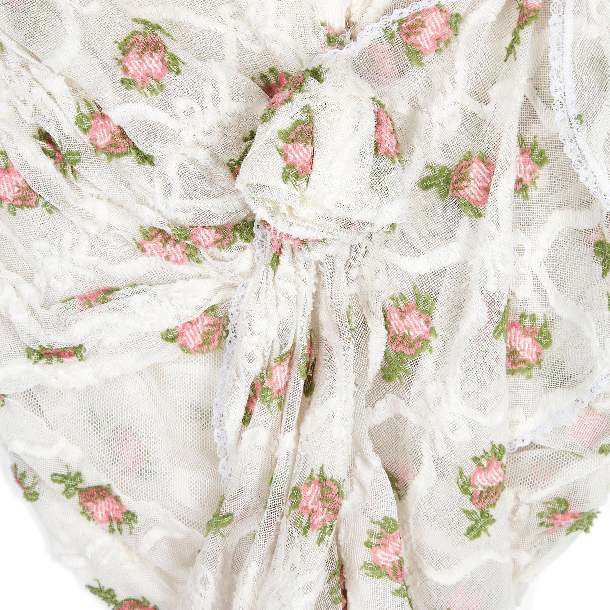 1990s Documented Catherine Buckley Rose Print Lace Wedding Suit 2