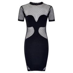 1990s Documented Liza Bruce Mesh Cut Out Dress