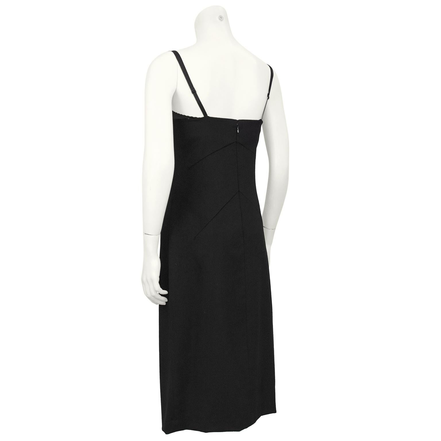 1990s Dolce and Gabbana Black Cashmere Cocktail Dress  In Good Condition For Sale In Toronto, Ontario