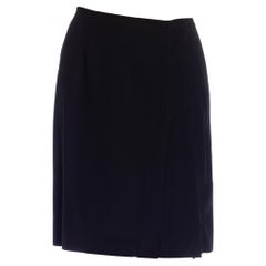 1990S DOLCE 
GABBANA Black Wool Crepe Skirt
