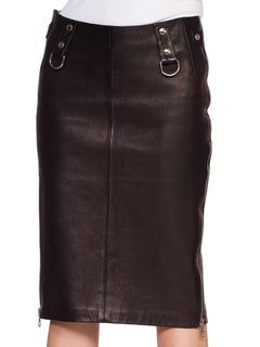 1990's Dolce & Gabbana Bondage Collection Leather Skirt