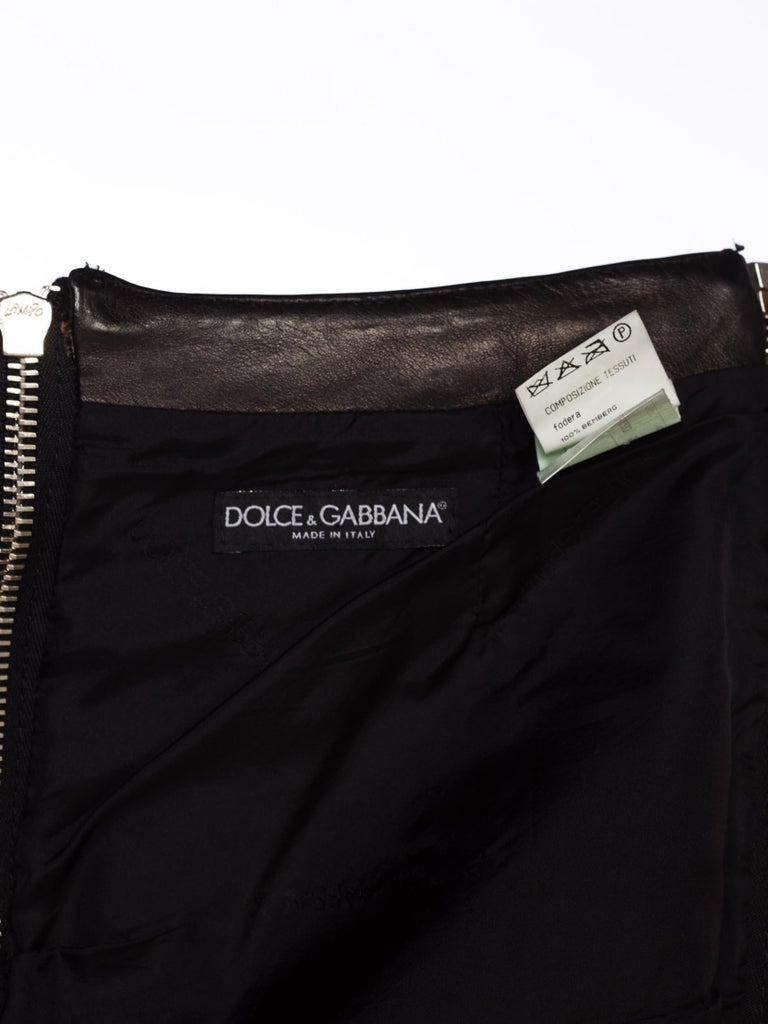 1990's Dolce and Gabbana Bondage Collection Leather Skirt at 1stDibs ...