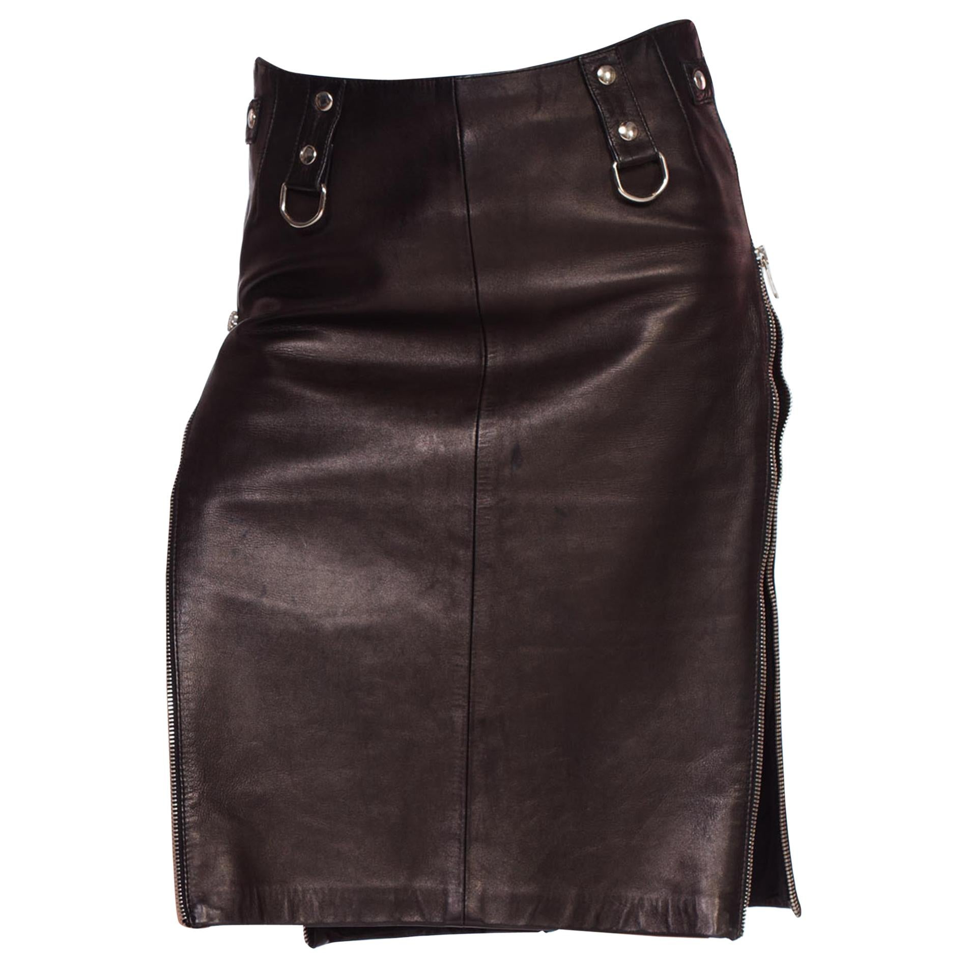 1990's Dolce and Gabbana Bondage Collection Leather Skirt at 1stDibs ...
