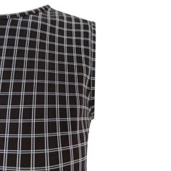 1990s Dolce & Gabbana Brown White Windowpane Crop Top Mini Skirt Set