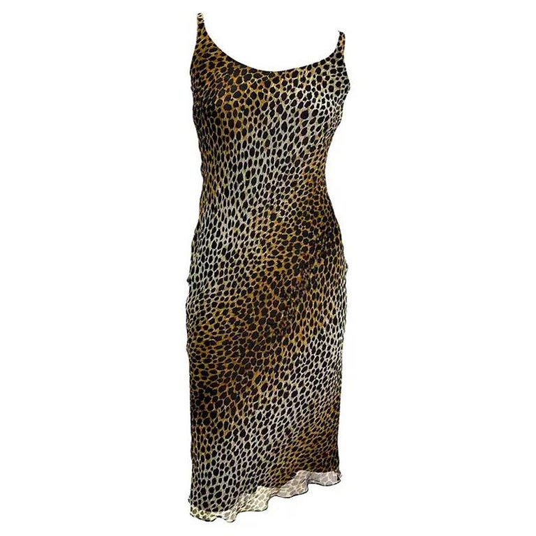 dolce and gabbana leopard sequin dress Dolce & Gabbana Leopard- Chiffon Dress