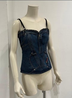 1990s Dolce & Gabbana denim corset top new with tags