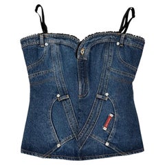 1990s Dolce & Gabbana denim corset top new with tags