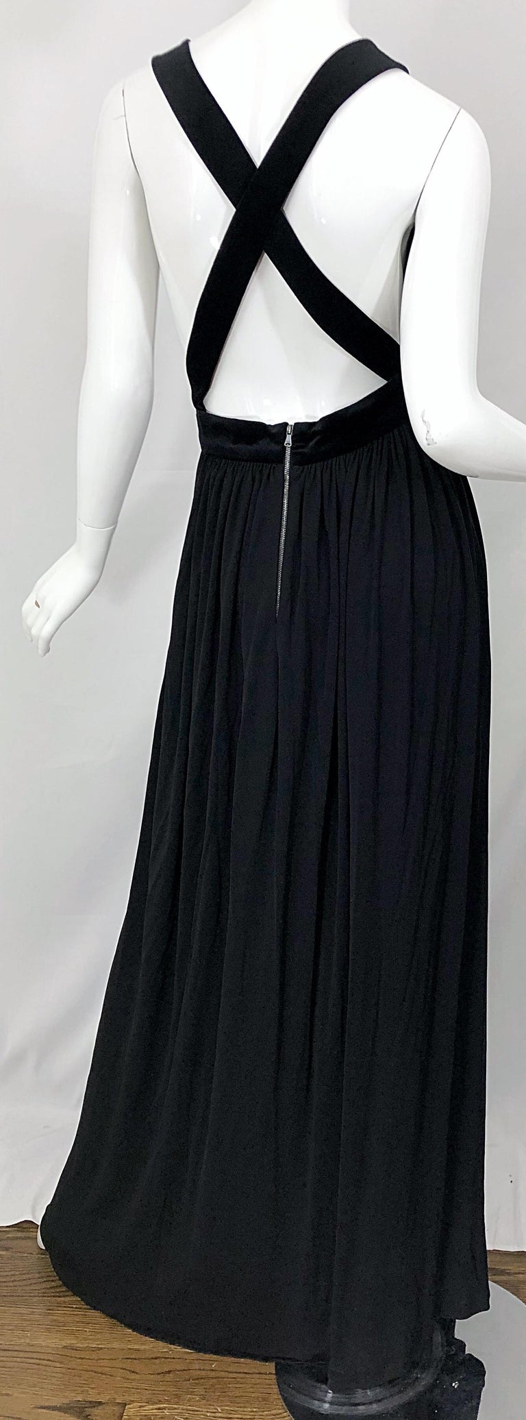 princess polly baby blue dress 1990s Dolce and Gabbana D&G Black Plunging Sexy Beaded Sleeveless Vintage  90s Gown For Sale at 1stDibs