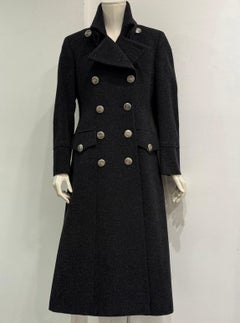1990s Dolce & Gabbana double breasted long military wool coat