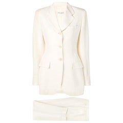 1990s Dolce & Gabbana Ivory Trousers Suit