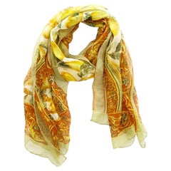 Écharpe en mousseline de soie baroque Dolce & Gabbana des années 90 - Lemons