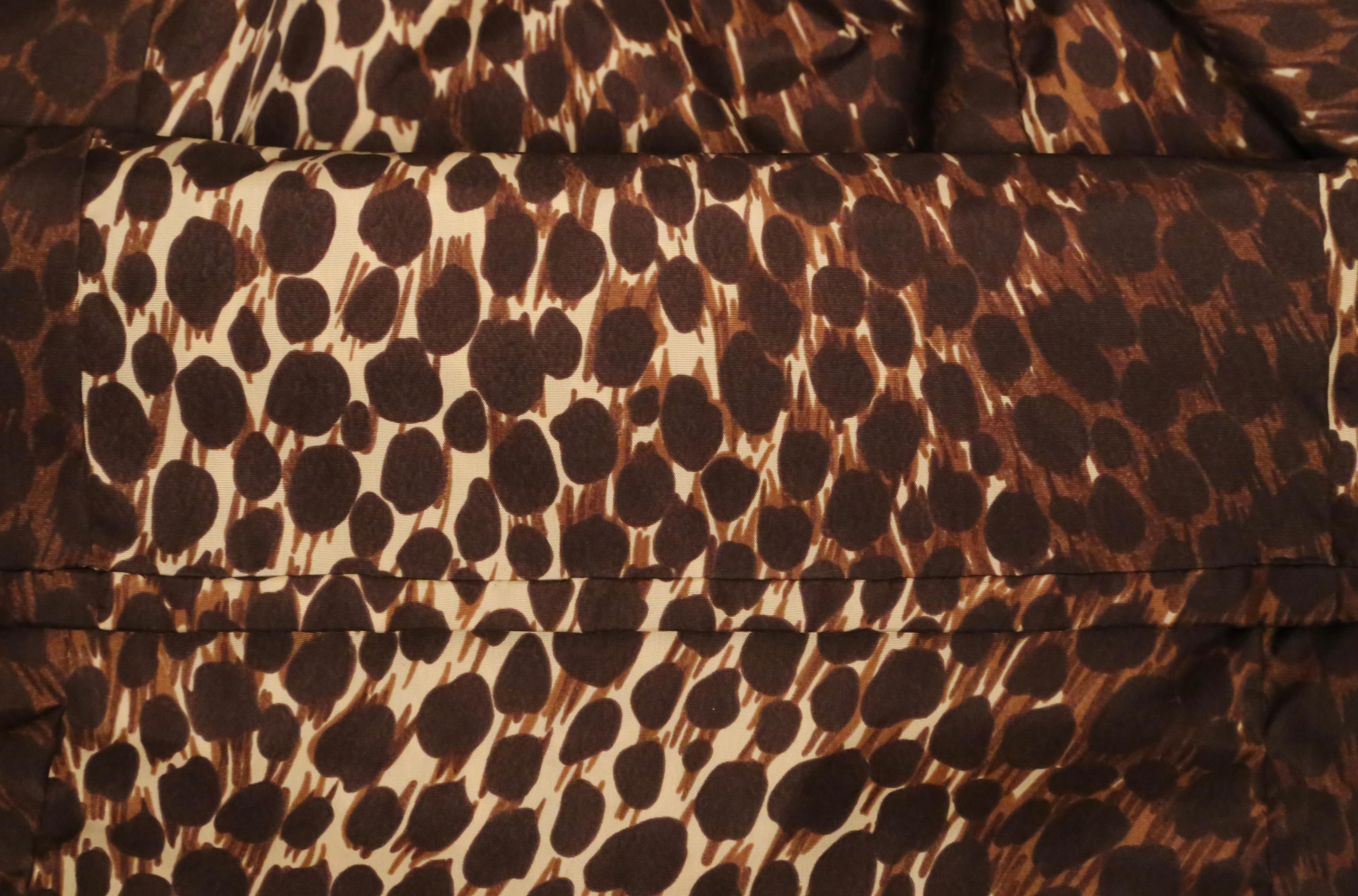 1990's DOLCE & GABBANA leopard printed long coat For Sale 7