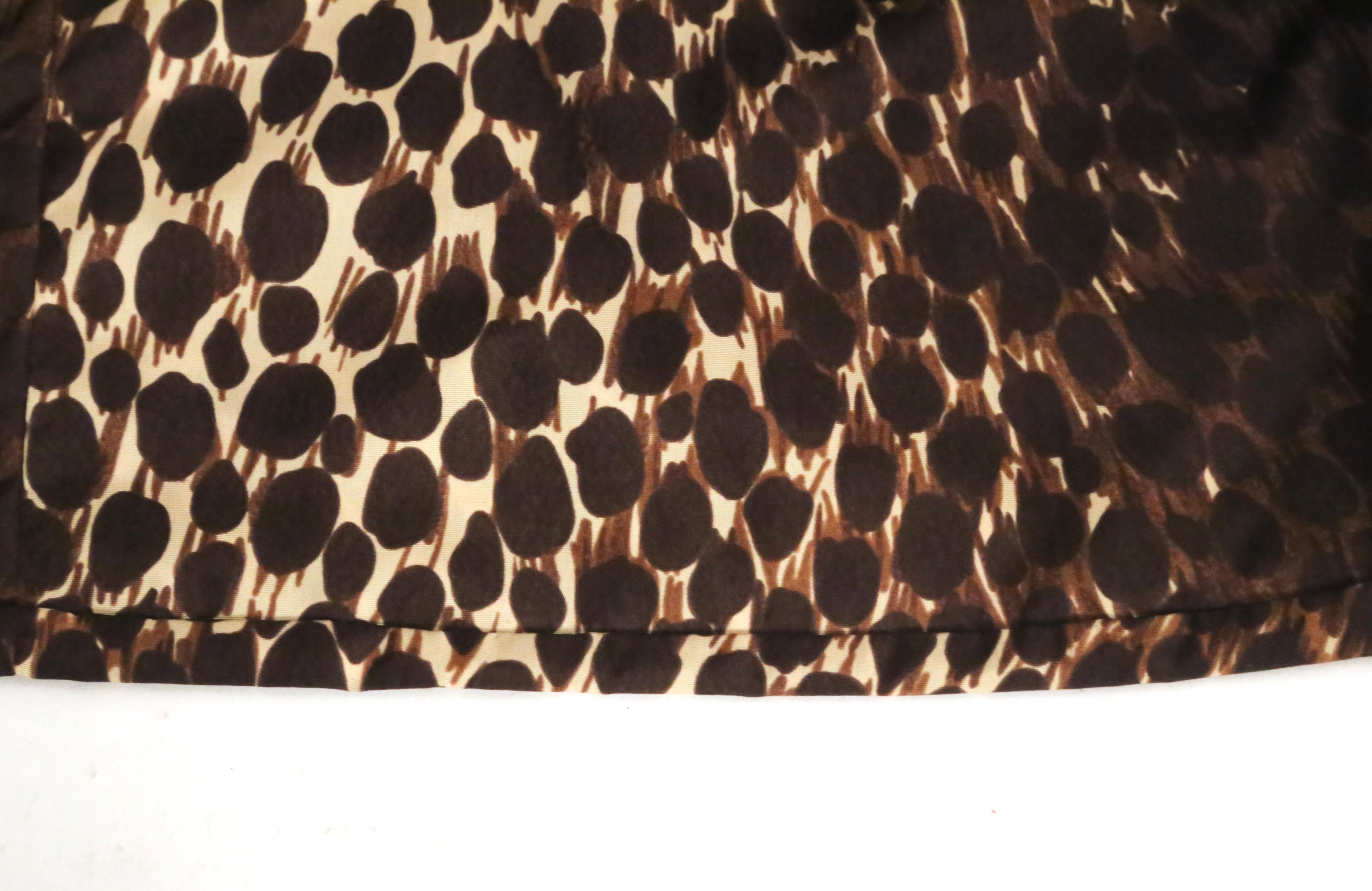 1990's DOLCE & GABBANA leopard printed long coat For Sale 8