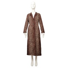 1990's DOLCE & GABBANA leopard printed long coat