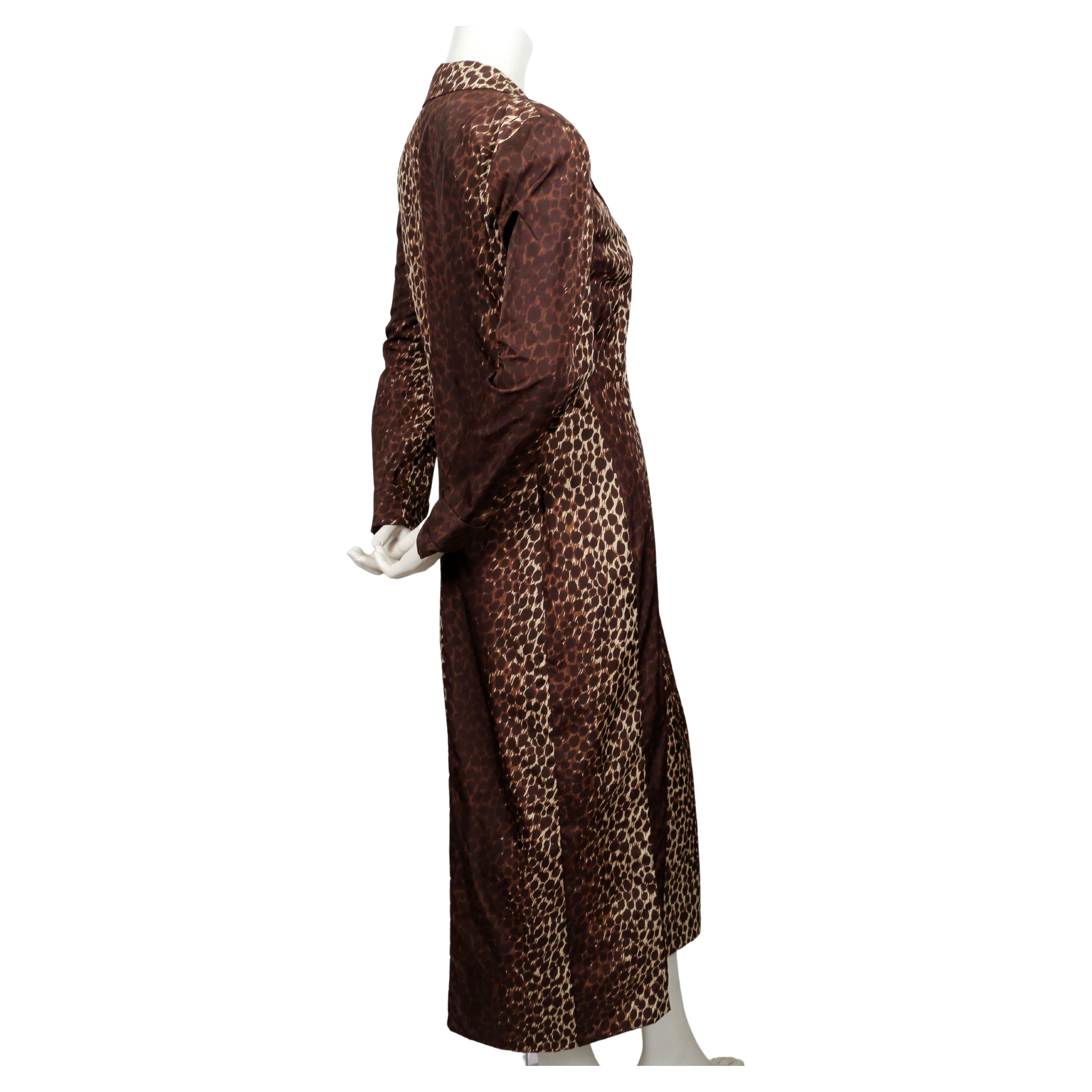 1990's DOLCE & GABBANA leopard printed long coat In Good Condition For Sale In San Fransisco, CA