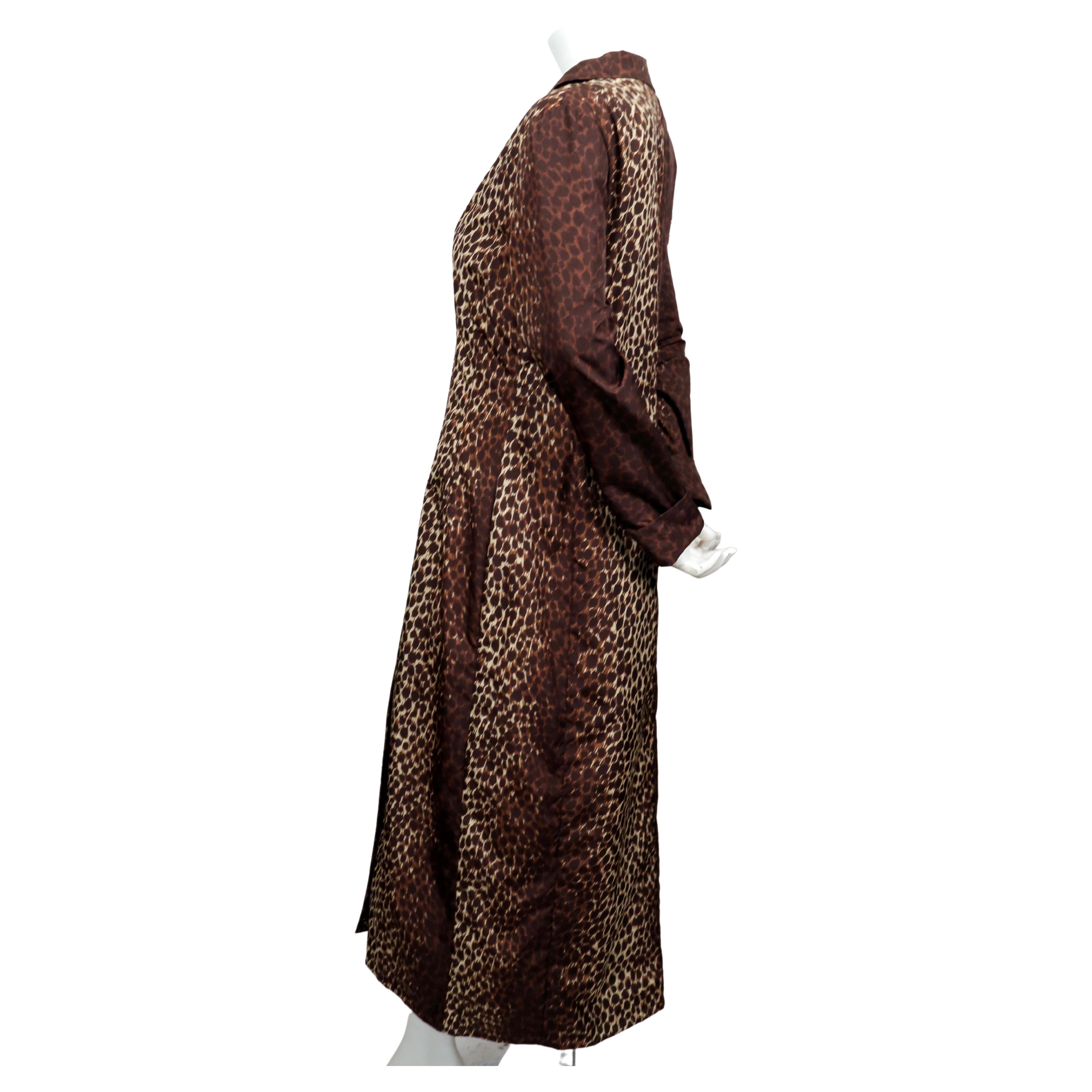 Women's 1990's DOLCE & GABBANA leopard printed long coat For Sale