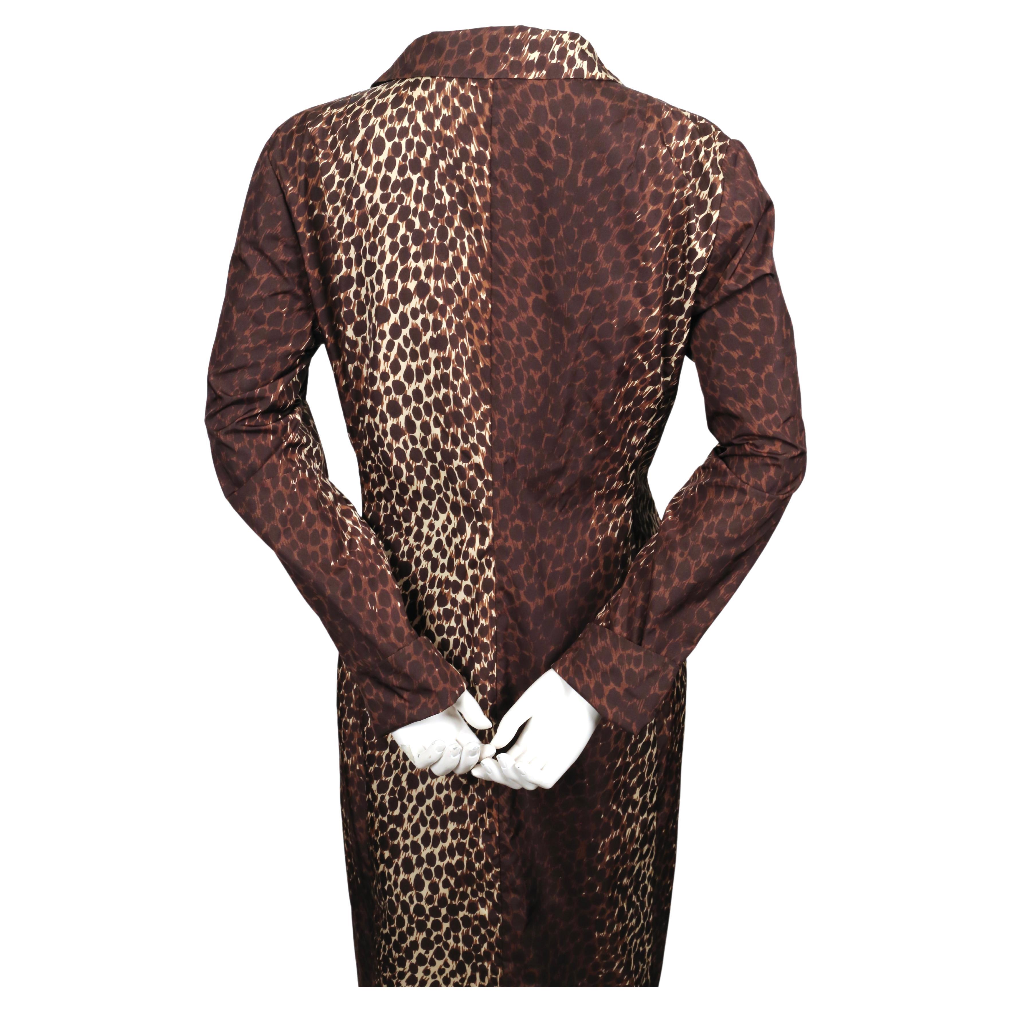 1990's DOLCE & GABBANA leopard printed long coat For Sale 3