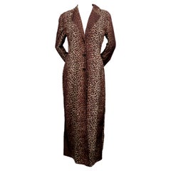 Retro 1990's DOLCE & GABBANA leopard printed long coat