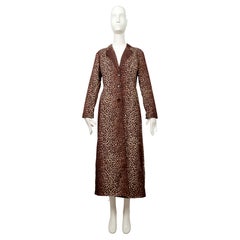1990's DOLCE & GABBANA leopard printed long coat