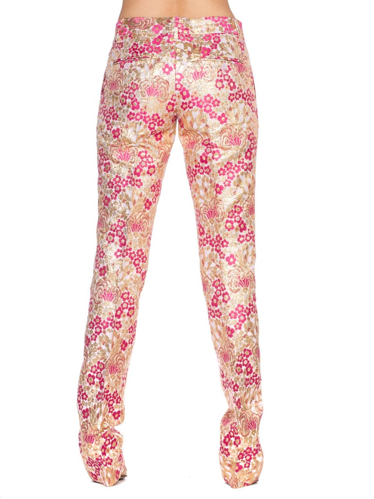 gold lurex pants