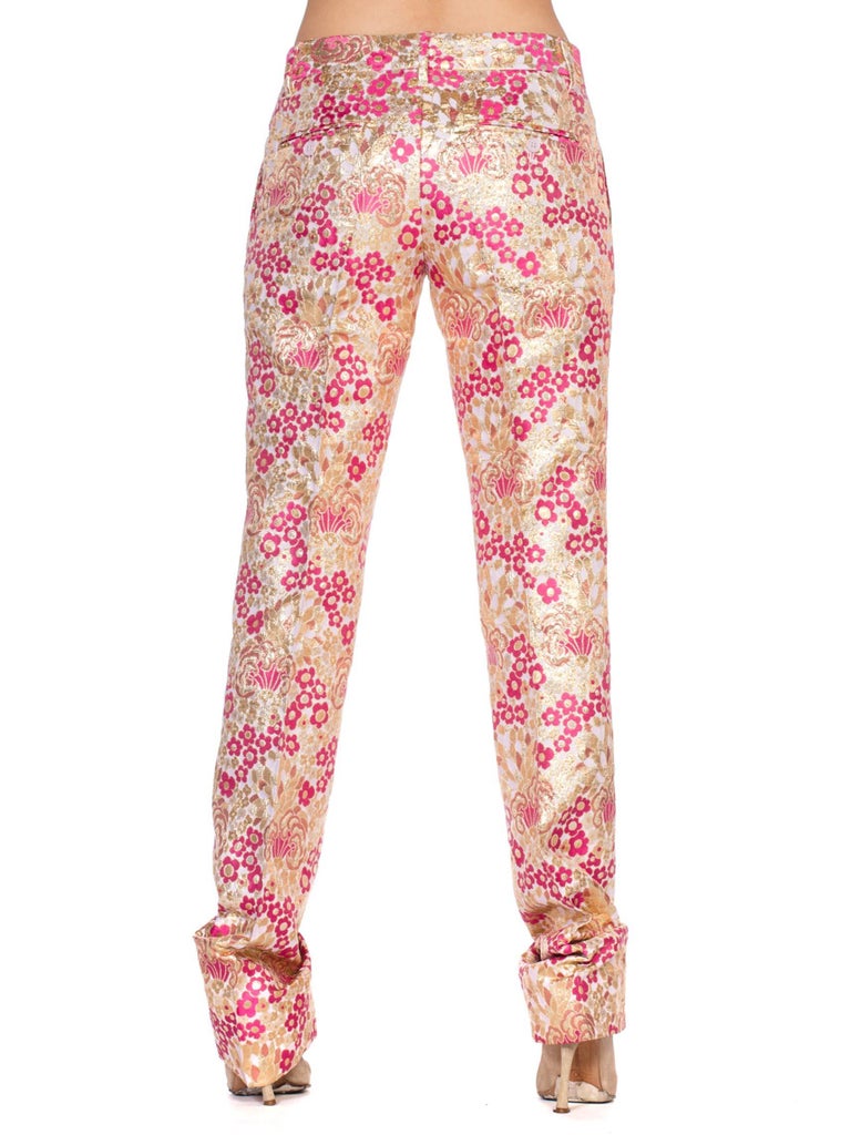 gold lurex pants