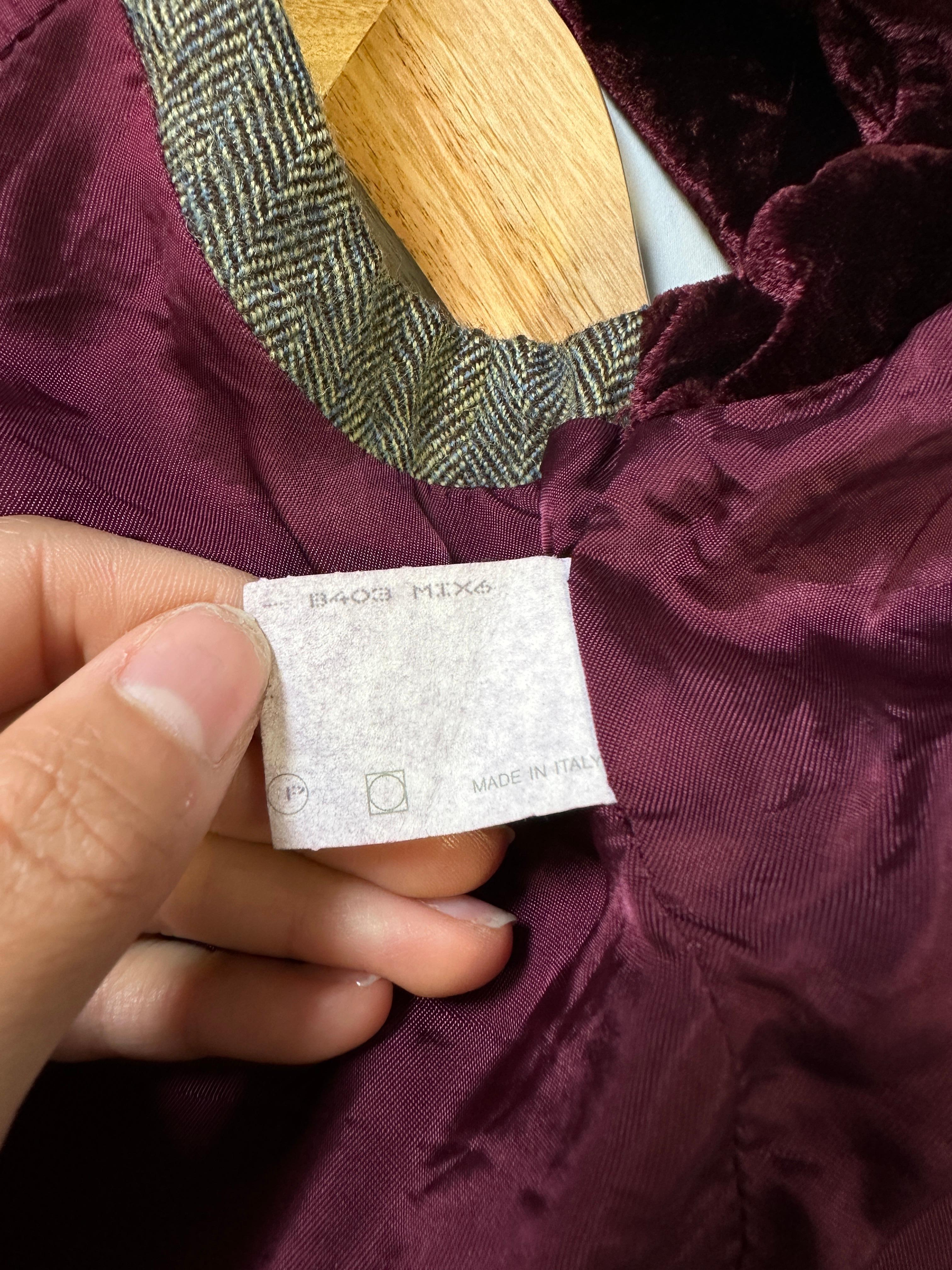 1990er Dolce & Gabbana Patchwork-Blazerweste aus Wolle mit Patchwork-Rekonstruktion für Damen oder Herren im Angebot