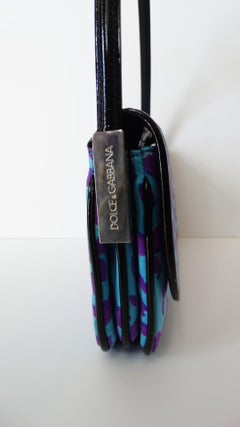 1990s Dolce & Gabbana Purple Leopard Print Bag