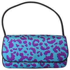 1990s Dolce & Gabbana Purple Leopard Print Bag