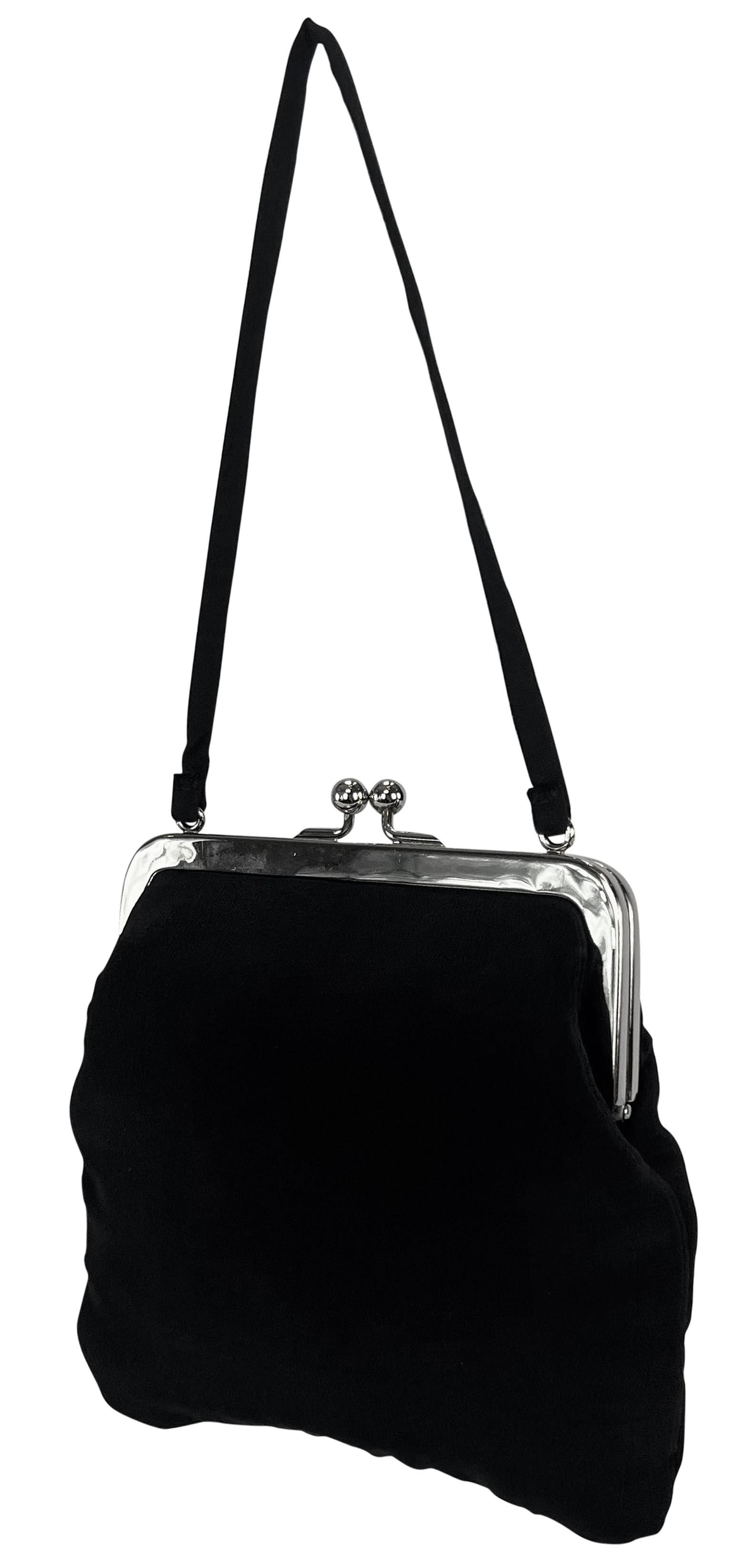Women's 1990s Dolce & Gabbana Ruby Rhinestone Jeweled Mini Satin Kisslock Evening Bag For Sale