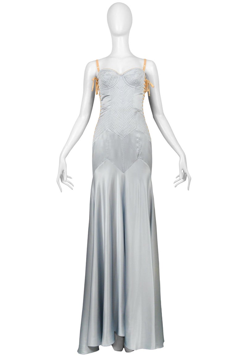 blue satin bridesmaid dress Zapakasa Women Light Blue Tiered Prom Dress with Corset Tulle Printed Party  Dress with Puff Sleeves