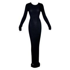 1990's Dolce & Gabbana Semi-Sheer Double Layer Mesh Extra Long Dress