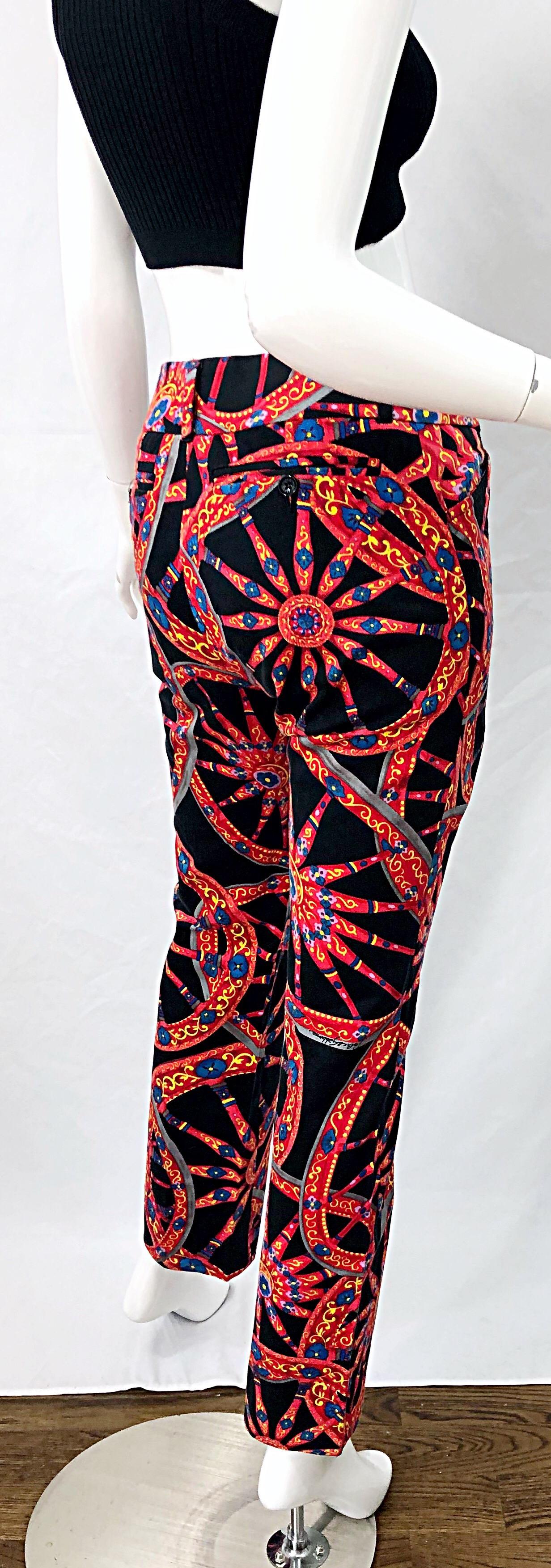 Pantaloni anni '90 Dolce & Gabbana Sex & The City Nautical Sicilian Cart Wheel 90s In condizioni ottime in vendita a San Diego, CA