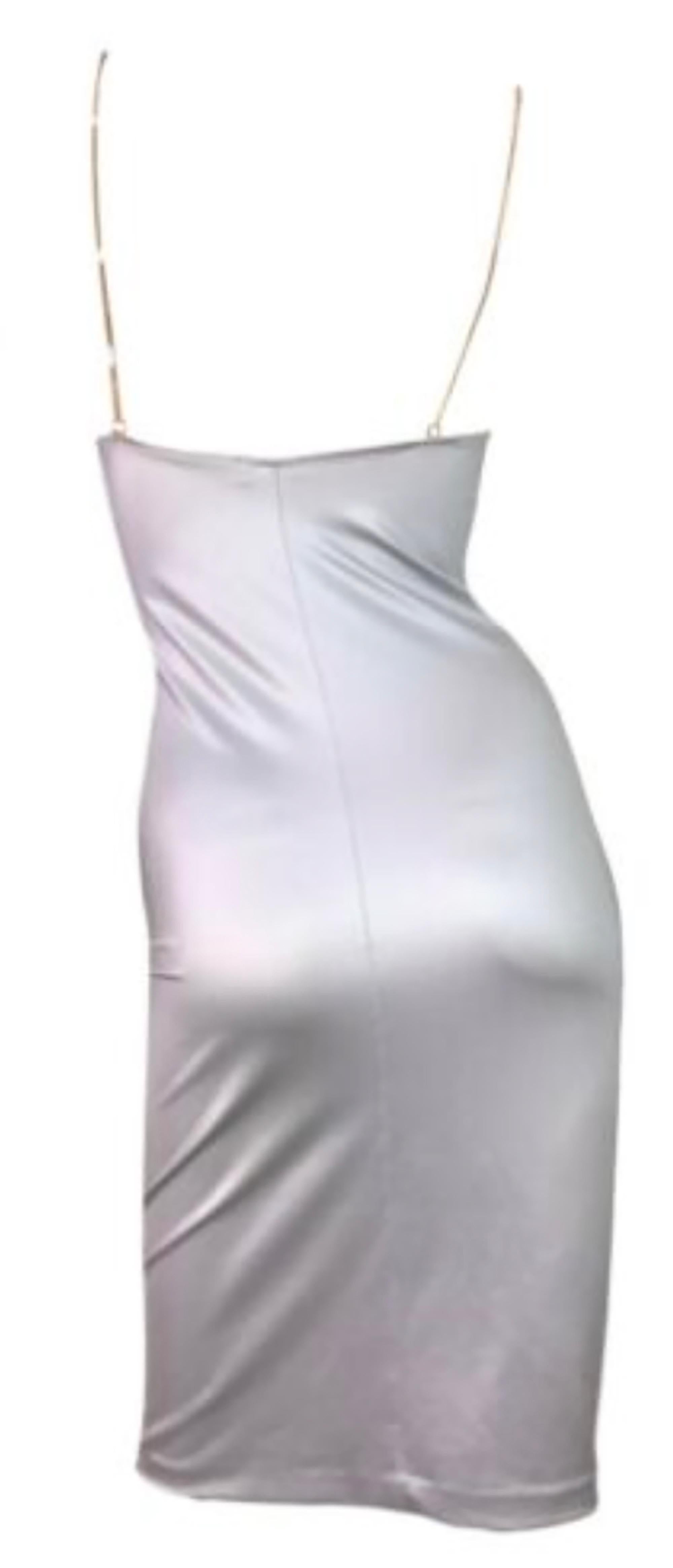 metallic slip dresses