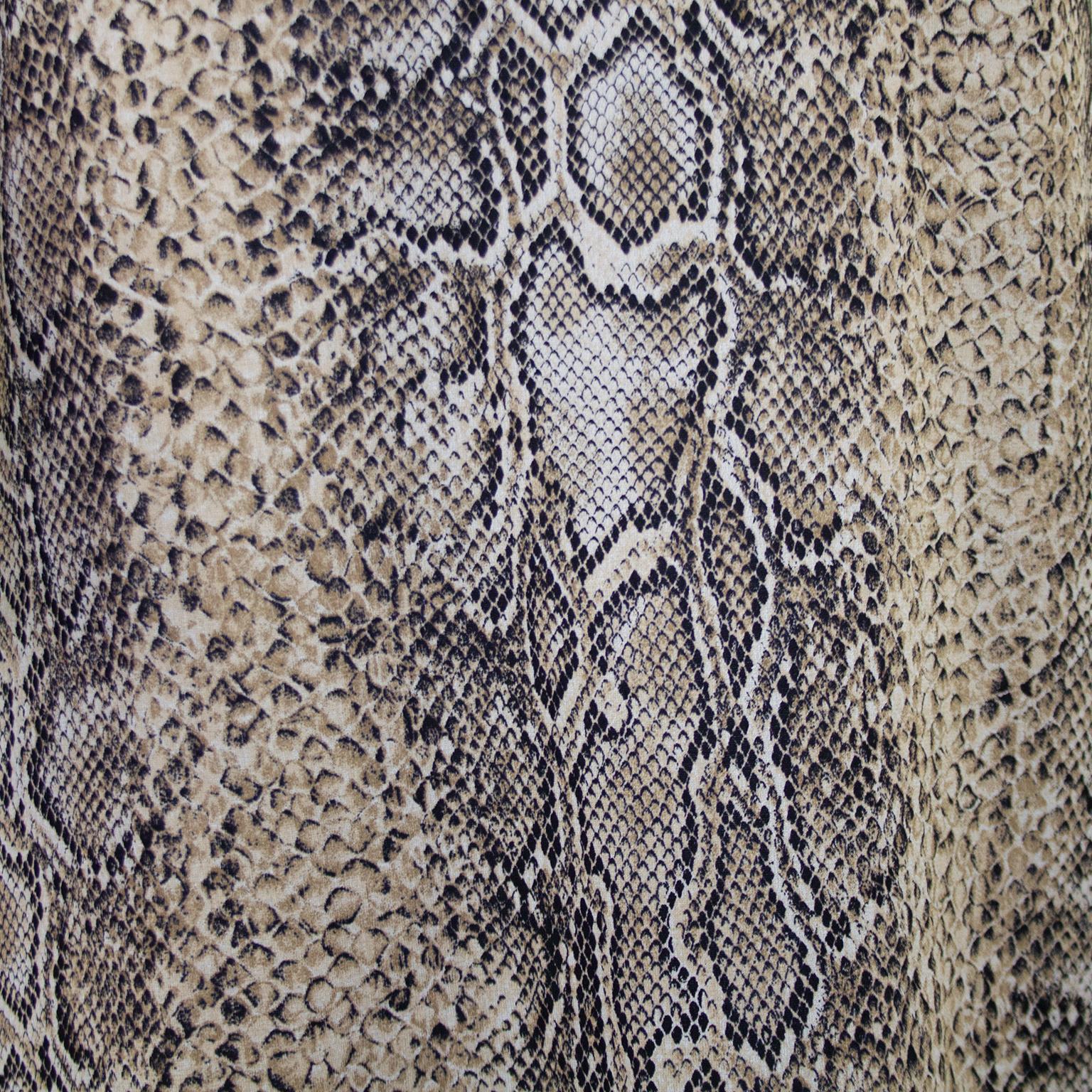 1990s Dolce & Gabbana Snake Print Slip Dress  In Good Condition For Sale In Toronto, Ontario