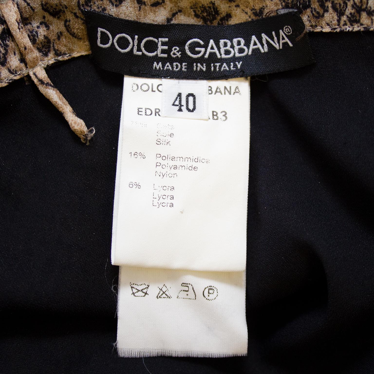 Women's 1990s Dolce & Gabbana Snake Print Slip Dress  For Sale