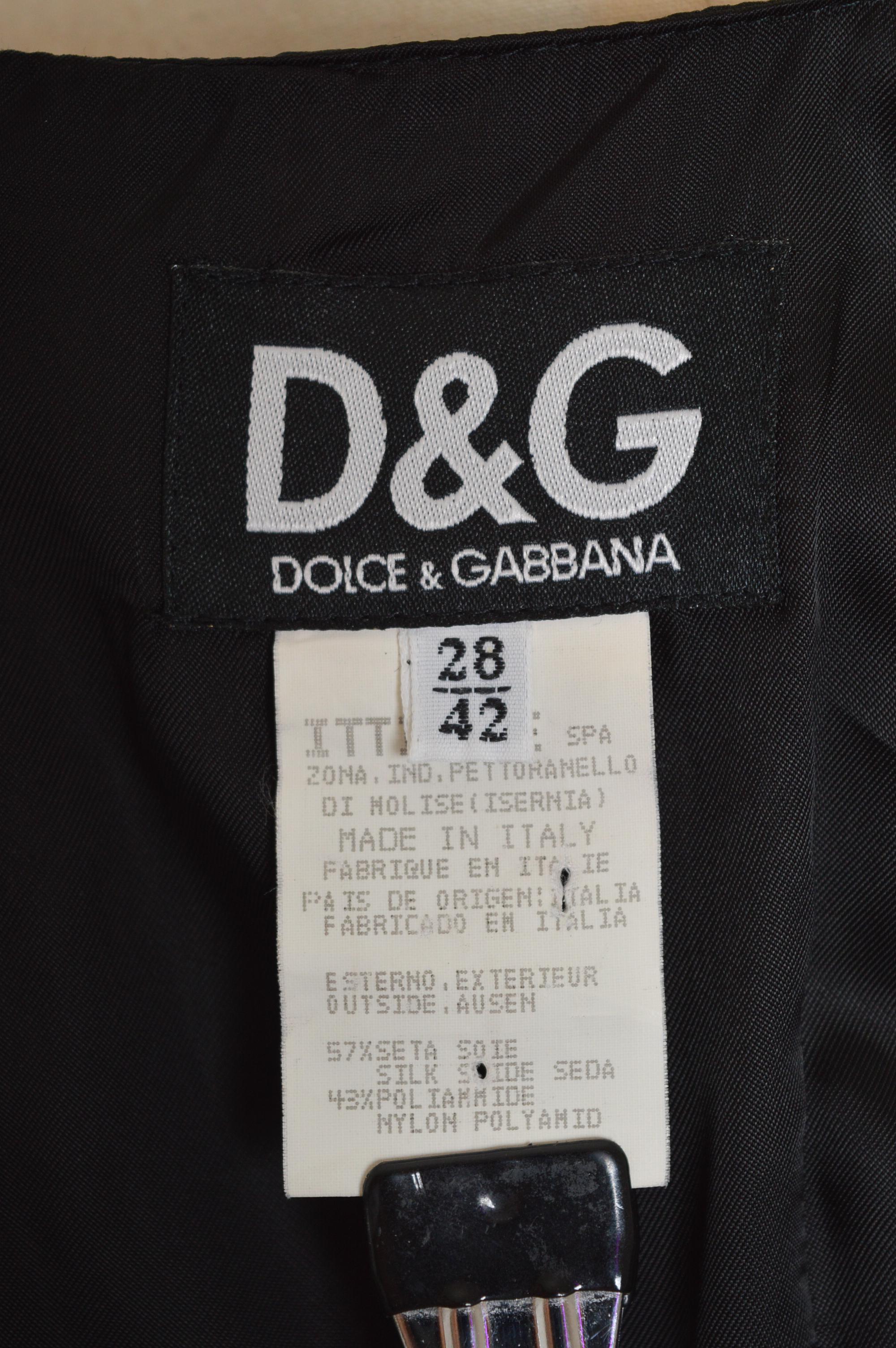 Dolce & Gabbana Vintage anni '90, abito da ballo in seta a vita bassa - Abito da sera in vendita 7