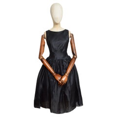 1990s Dolce & Gabbana Vintage Black Drop Waist Silk Ball Gown - Evening Dress