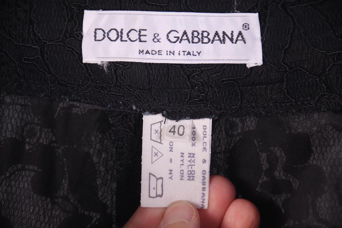 Años 90 Dolce & Gabbana Bolsos vintage de encaje negro Dolce & Gabbana Negro en venta