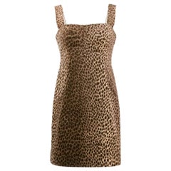 1990s Dolce&Gabbana Animalier Leopard Print Dress