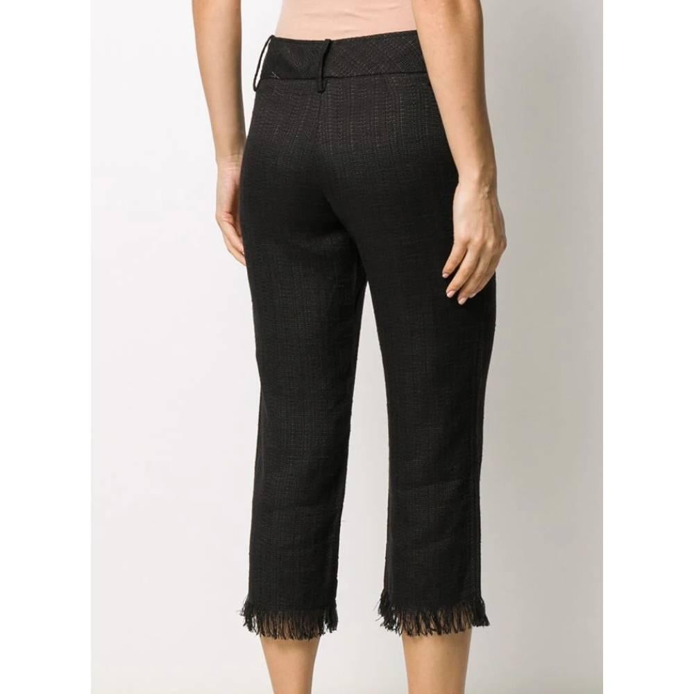 1990s Dolce&Gabbana Black Crop Trousers In Good Condition In Lugo (RA), IT