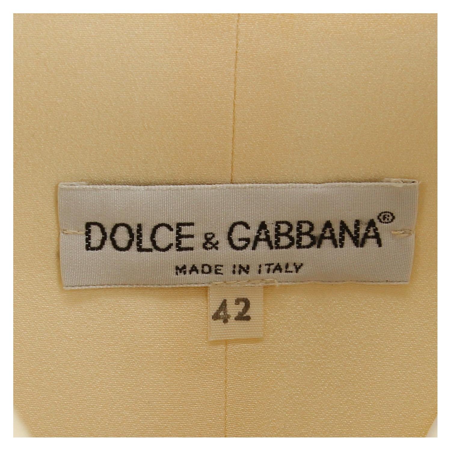1990s Dolce&Gabbana Ivory Vest With Fringes 1