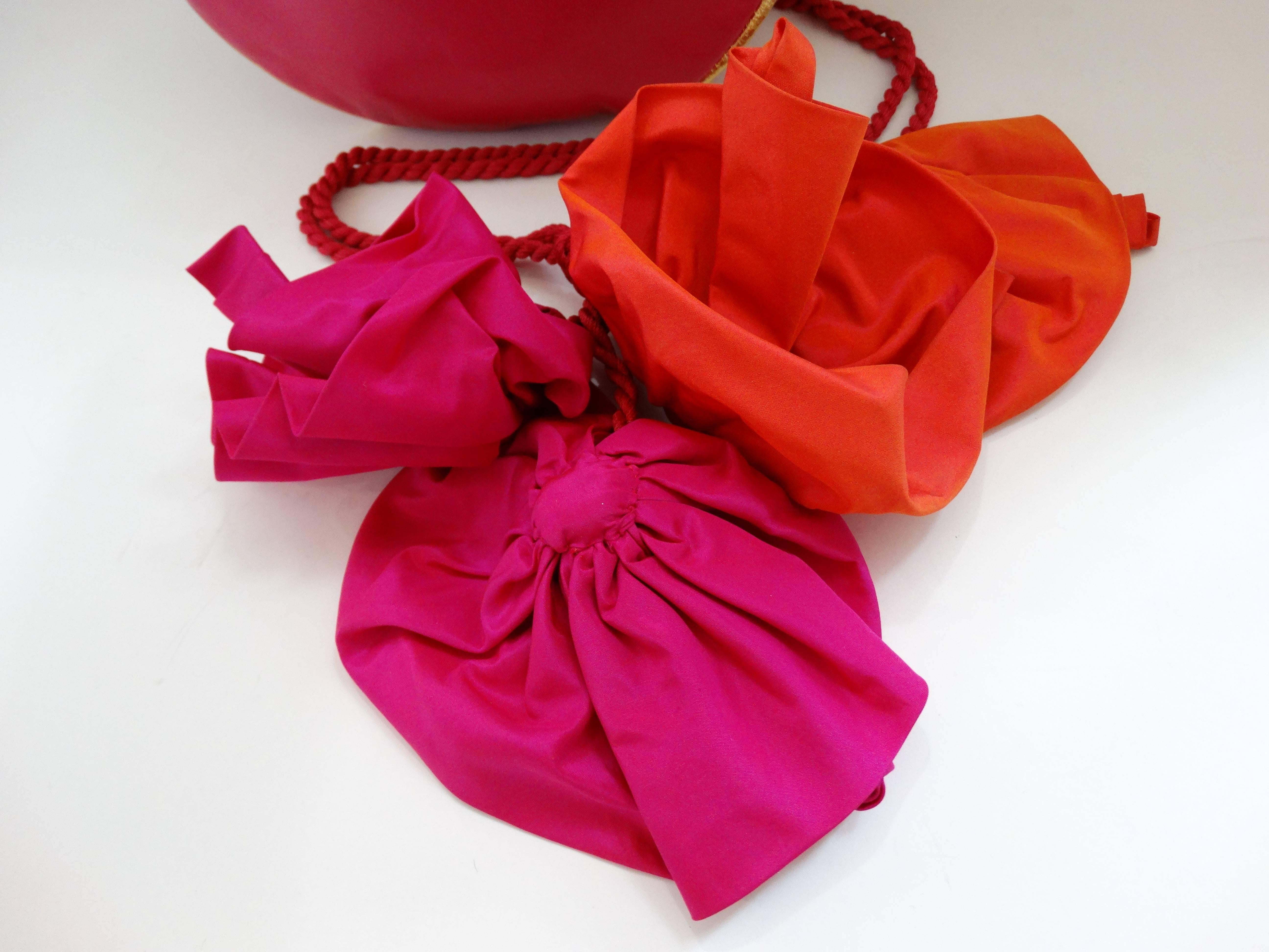 Women's 1990s Dominique Aurientis Pink Leather Charm Bag