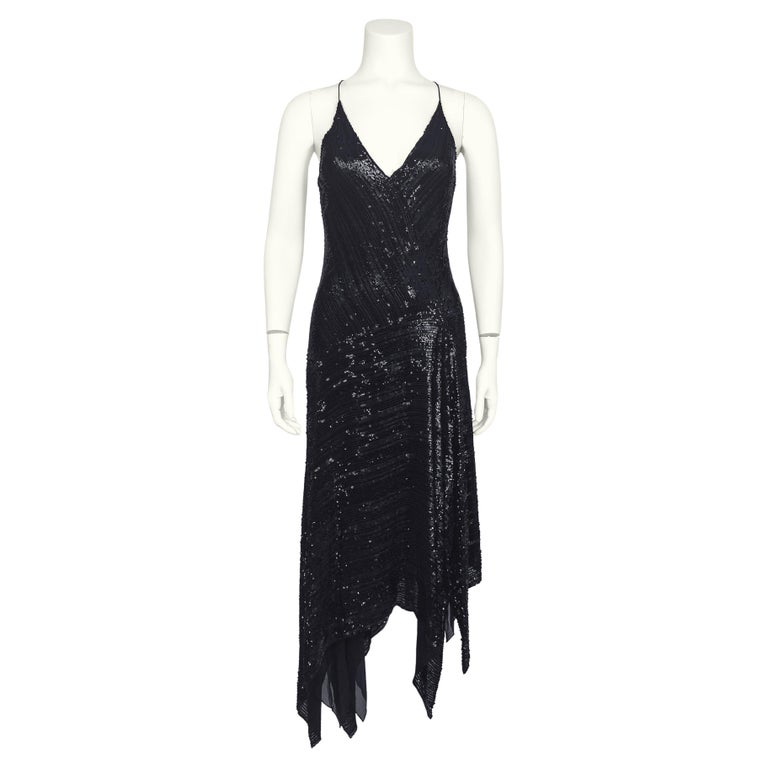 white christmas dresses ALYCE vintage 1990s slip dress, sequin cocktail mini dress, Hot Pink j –  VINTAGE DRESS CLOSET main image 1