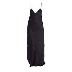 Vintage 1990's Donna Karan Black Silk Bias Cut Gown