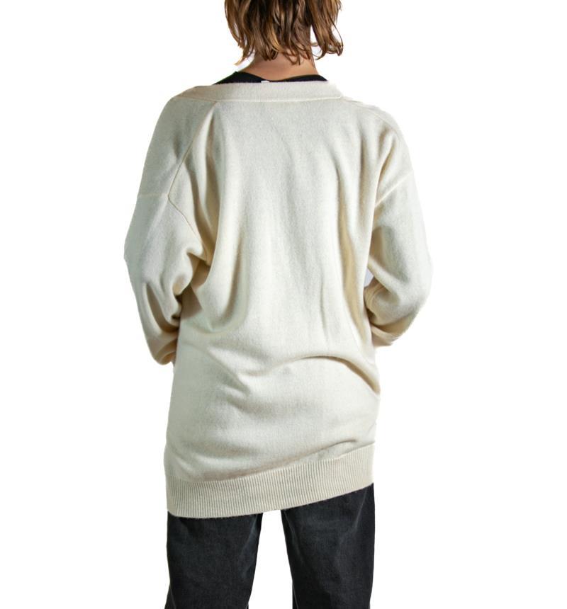 1990S DONNA KARAN Pull en cachemire crème Pour femmes en vente