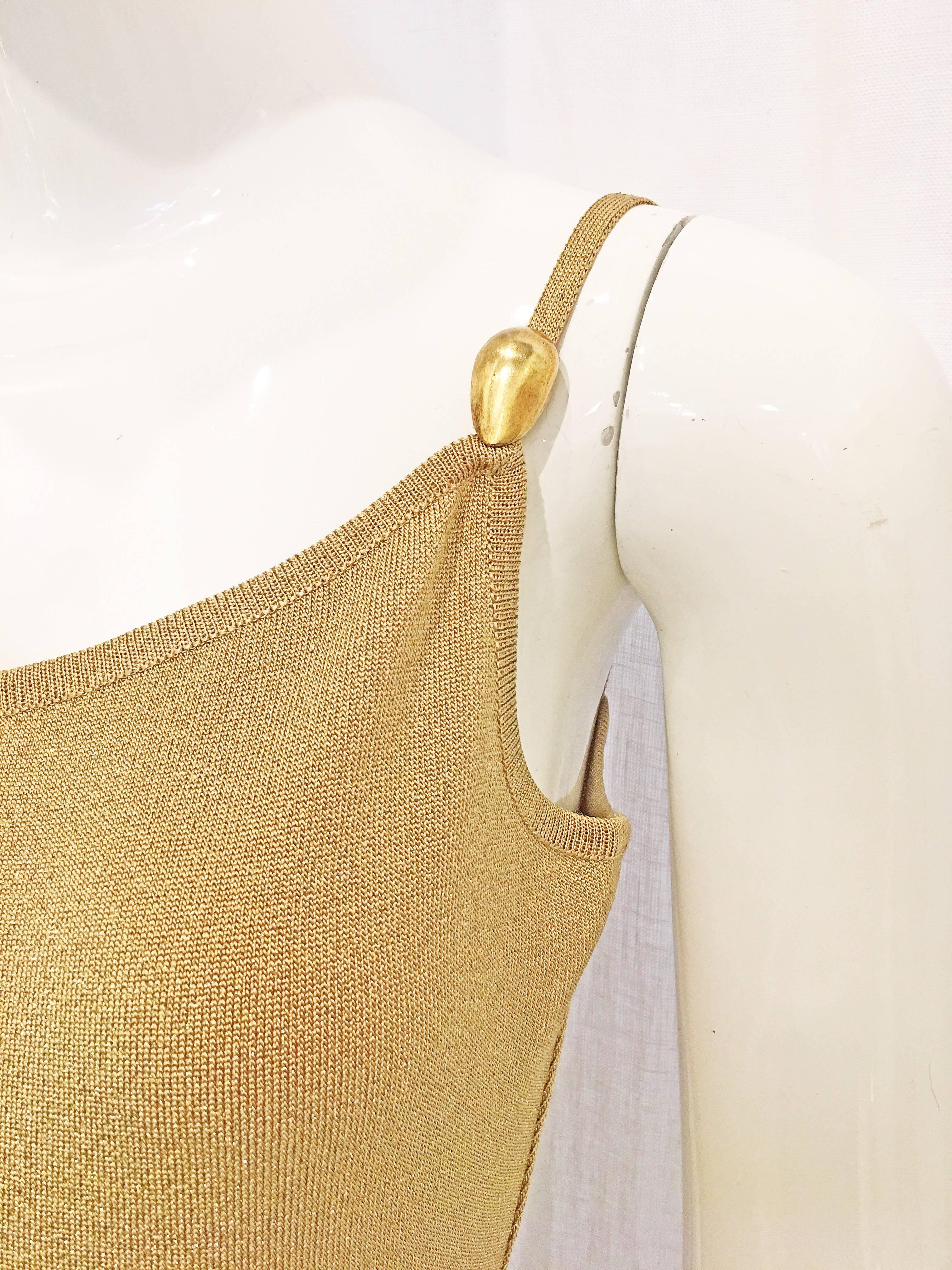 metallic bodysuit gold