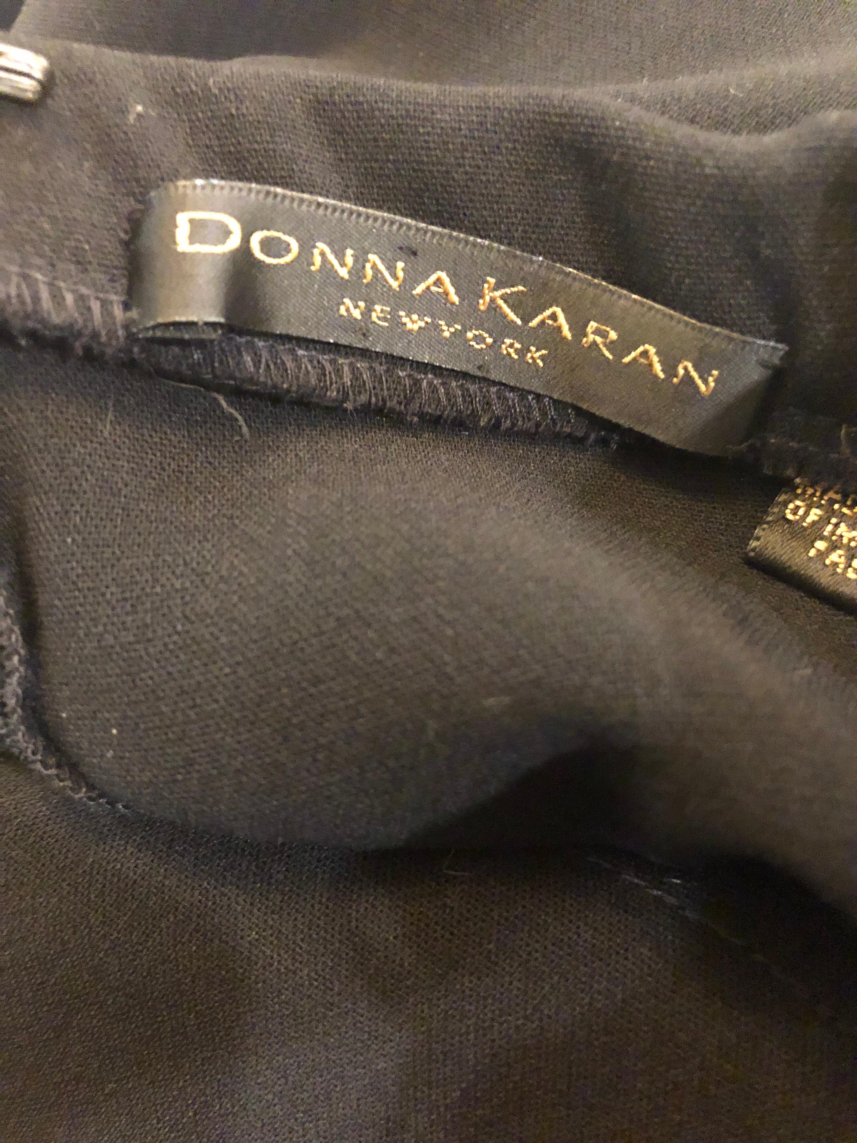 1990s Donna Karan New York Size 4 Black Strapless Vintage 90s Gown Maxi Dress 6