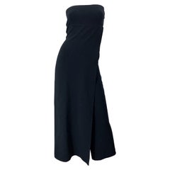 1990s Donna Karan New York Size 4 Black Strapless Vintage 90s Gown Maxi Dress